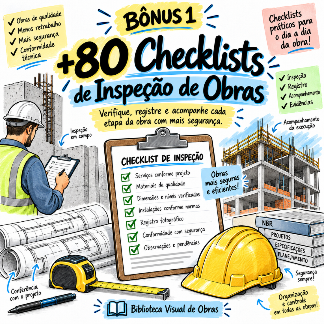 Bônus 1 — +80 Checklists de Inspeção de Obras